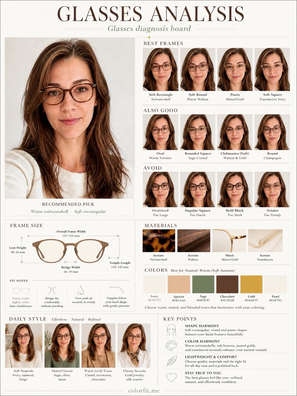Glasses Color Analysis AI Report | colorfit.me