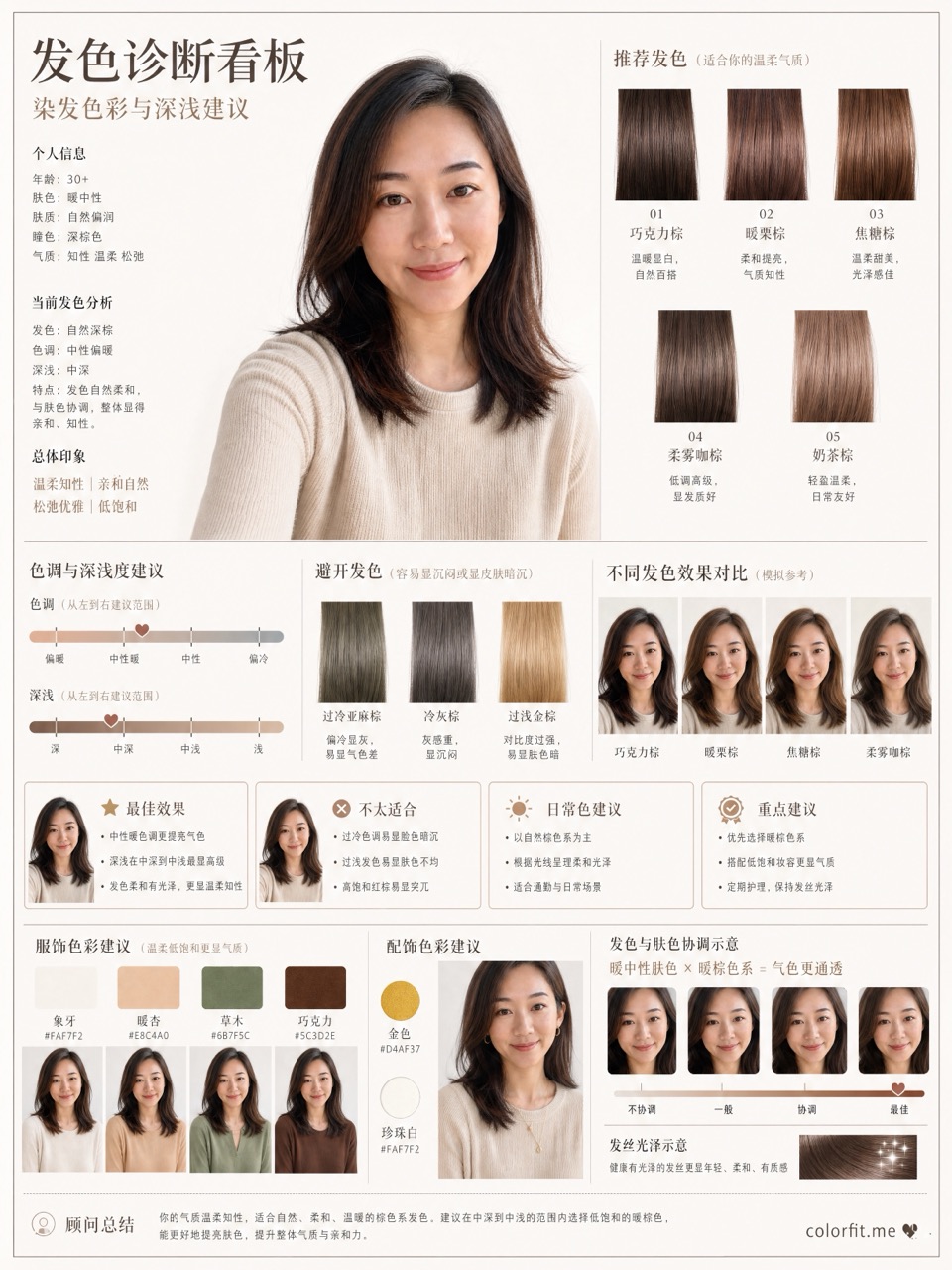 我适合什么发色 AI 报告 | colorfit.me